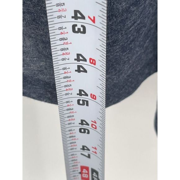 Eloquii Dress Long Sleeve Women 14 Knit Blue Asymmetrical Mock Neck New‎ - Picture 7 of 12